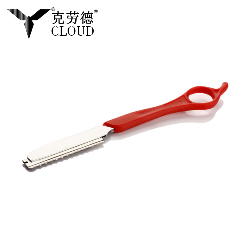 Hajvágó borotva rozsdamentes acél egyenes borotva (műanyag nyéllel)