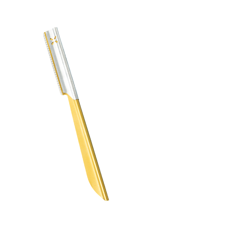 Szemöldök- és arcvágó borotva csúszásgátló markolattal