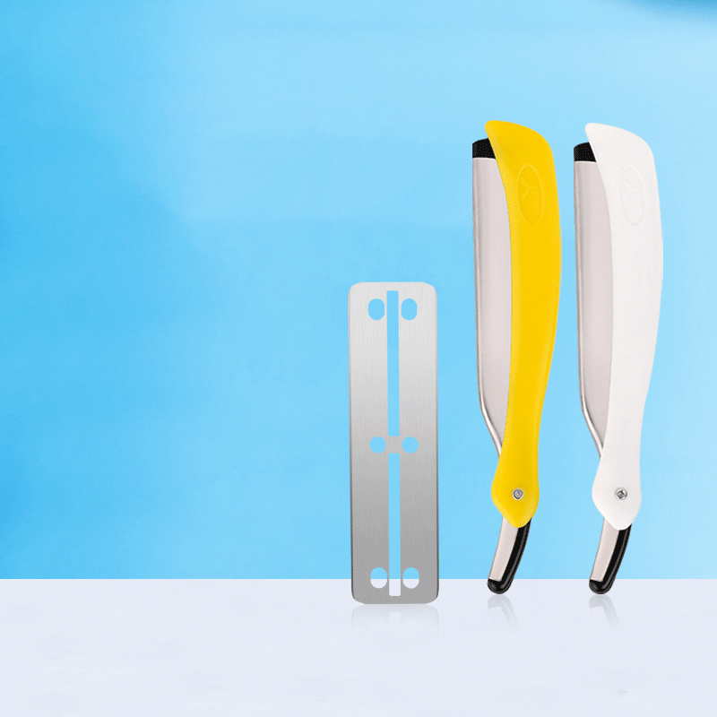 Hordozható, összecsukható szakáll szemöldökvágó 77 penge egyenes borotva