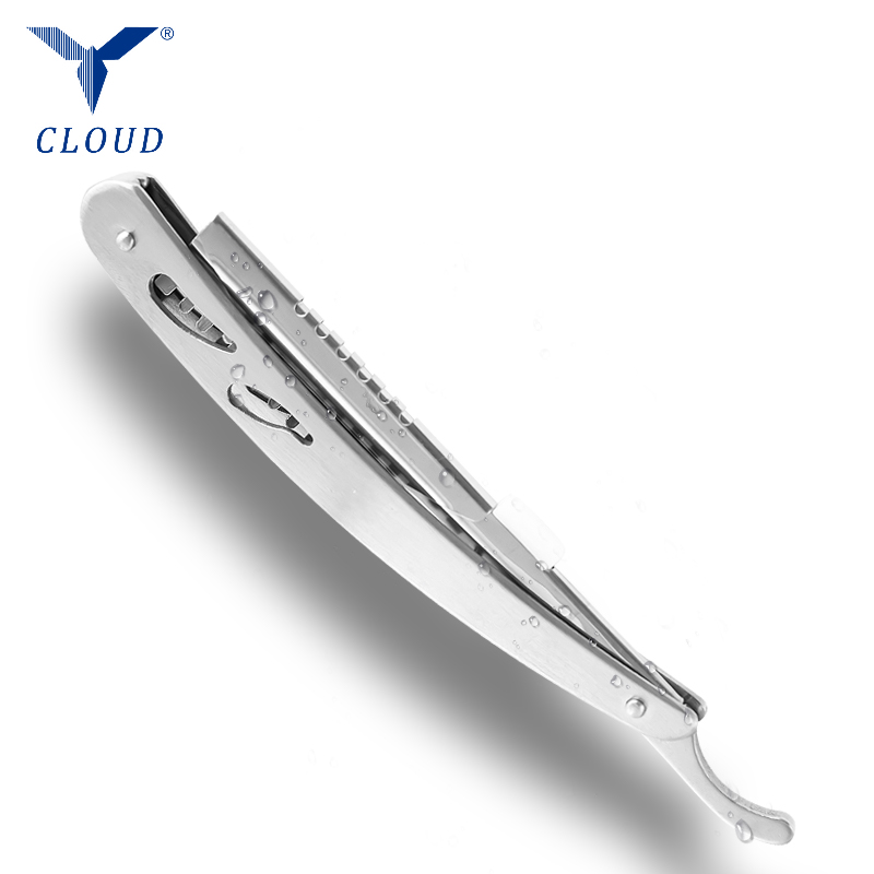 Tartós, rozsdamentes acél hullámos, egyenes borotvanyél