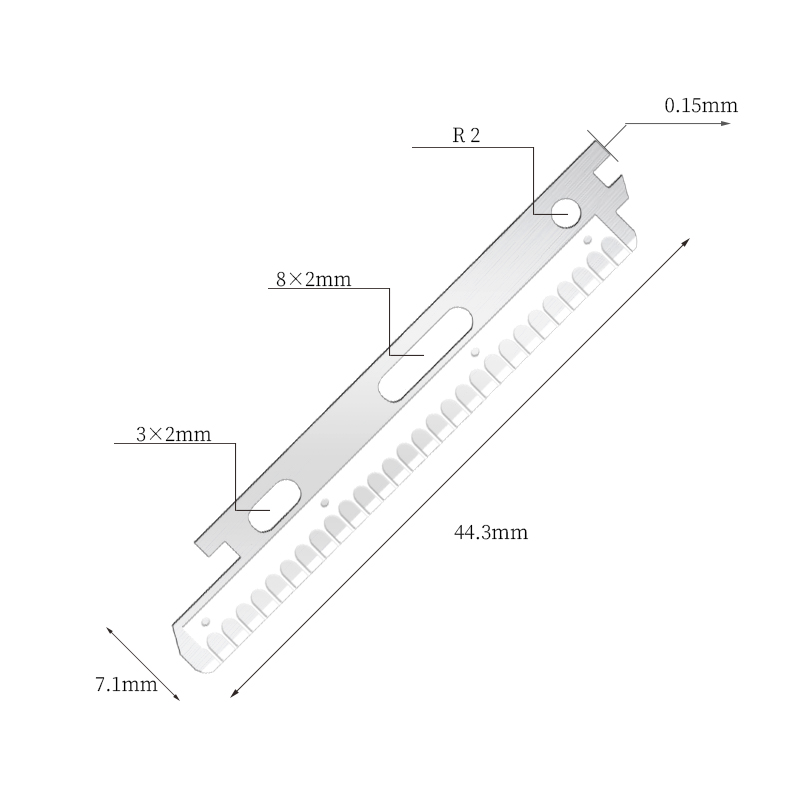 Nanobevonatú rozsdamentes acél arc- és szemöldökborotvapengék